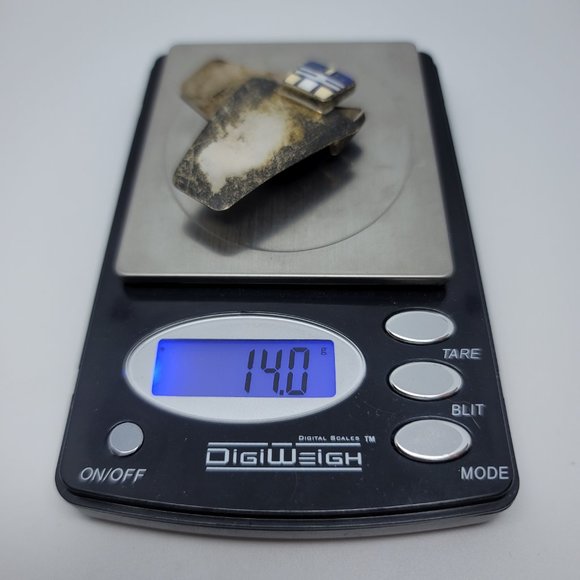 Sterling Lapis, Coral, & Onyx Earrings by Ray Tracey - Picture 3 of 3